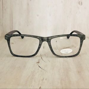 Perry Ellis 2.00 gray square reading glasses-